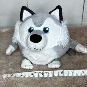 Adorable Gray and White Plush Husky Toy